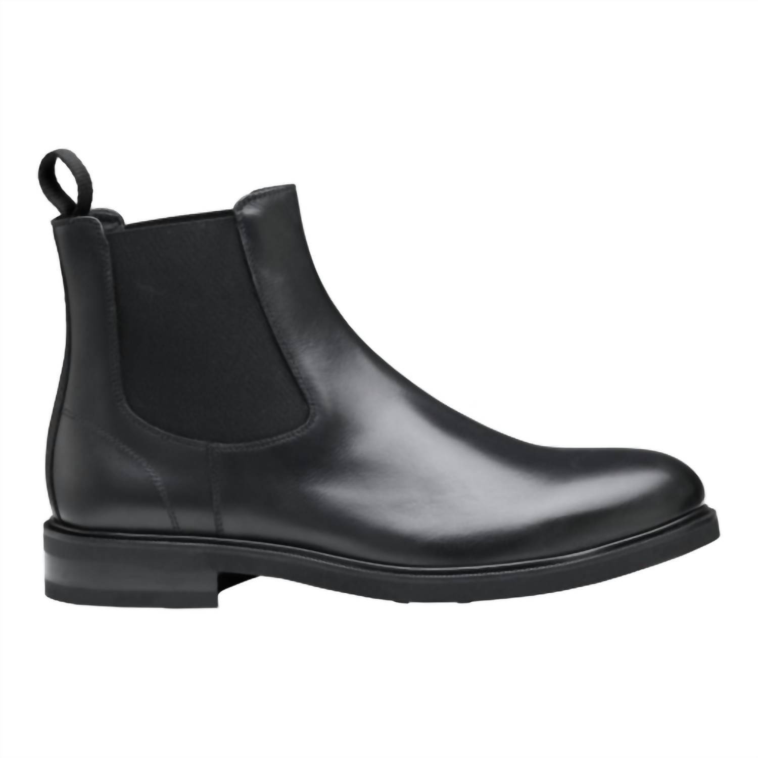 New Johnston & Murphy Men's Hartley Chelsea Boot In Black Italian Calfskin